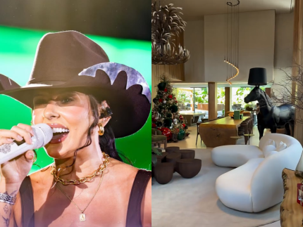 Ana Castela abre as portas de sua mansão em tour com decoração de Natal