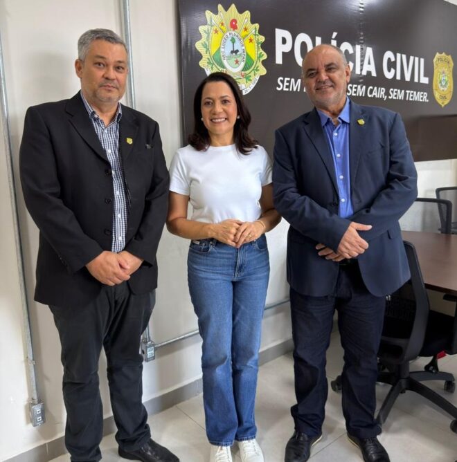 Vice-governadora Mailza Assis visita Delegado-Geral da Polícia Civil do Acre