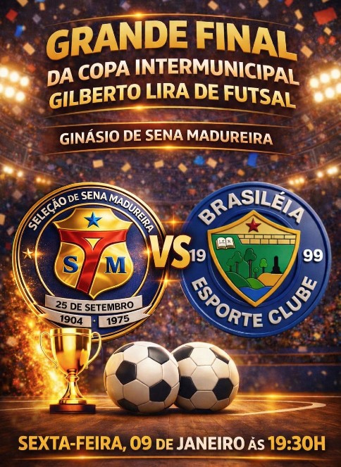 Selecionado de Brasiléia avança à final da Copa Intermunicipal de Futsal e busca novo título no próximo dia 9