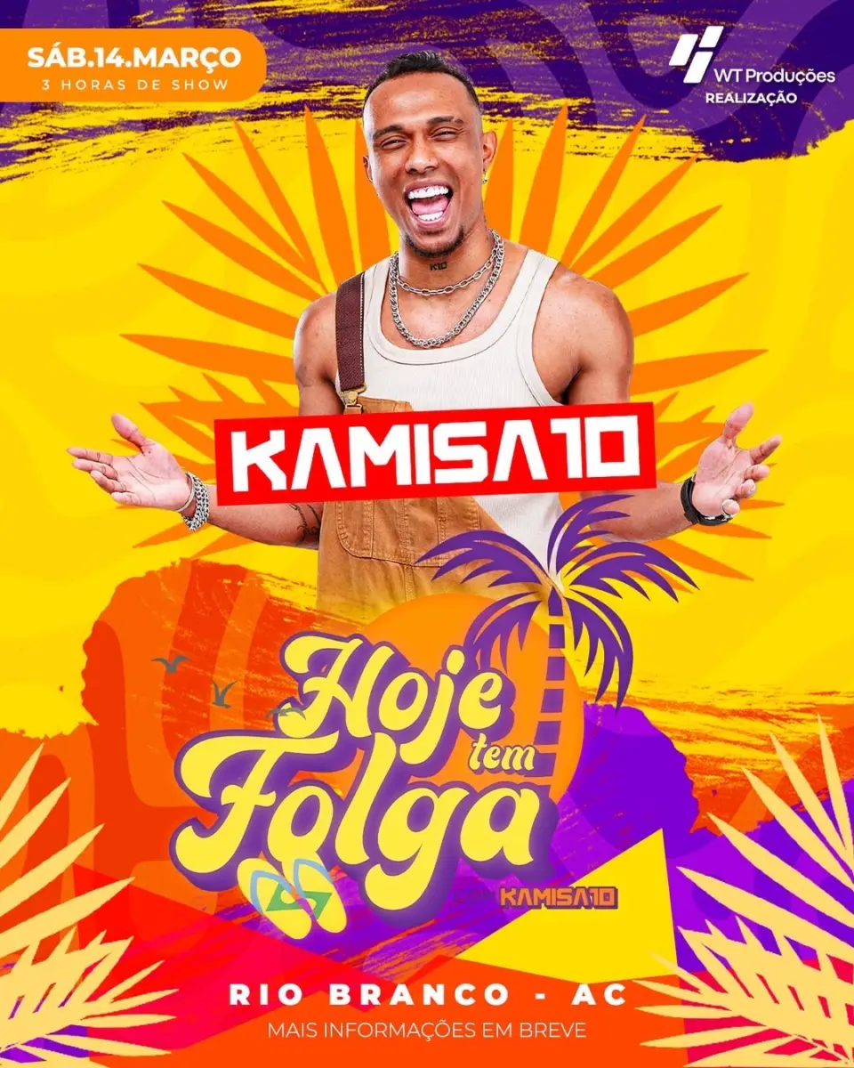 Rio Branco terá show do grupo de pagode Kamisa 10