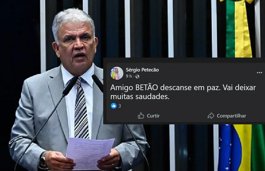 “Vai deixar muitas saudades”, diz senador Petecão ao lamentar morte de Betão