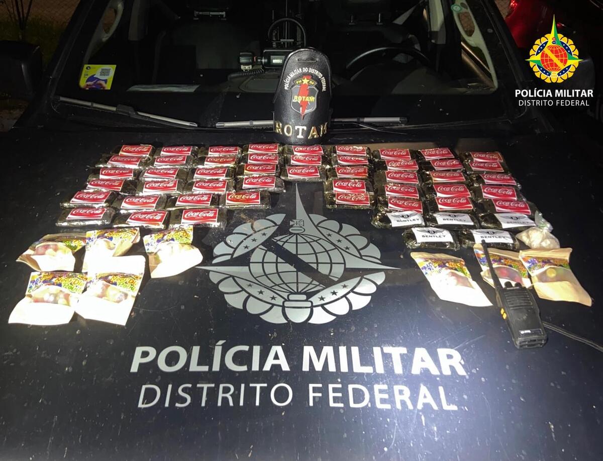 De ecstasy a haxixe: PM apreende grande quantidade de drogas no DF