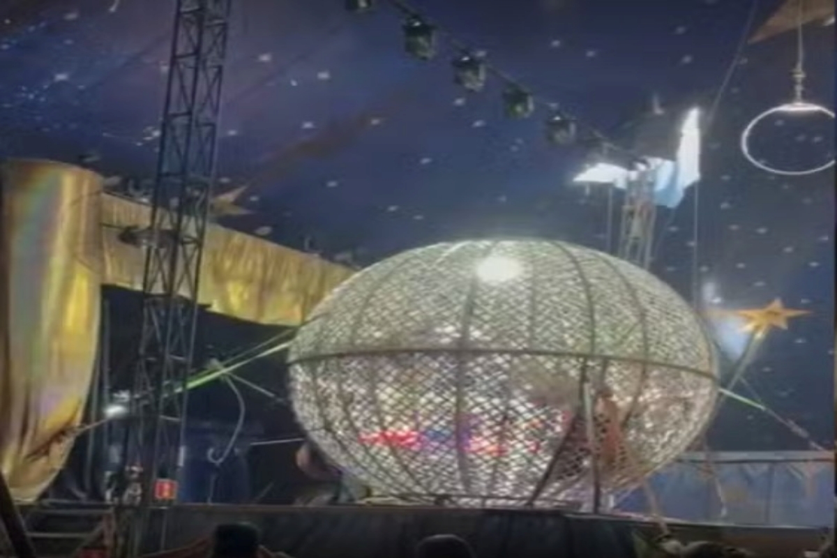 Mulher fica ferida após manobra errada em "Globo da Morte" no Piauí