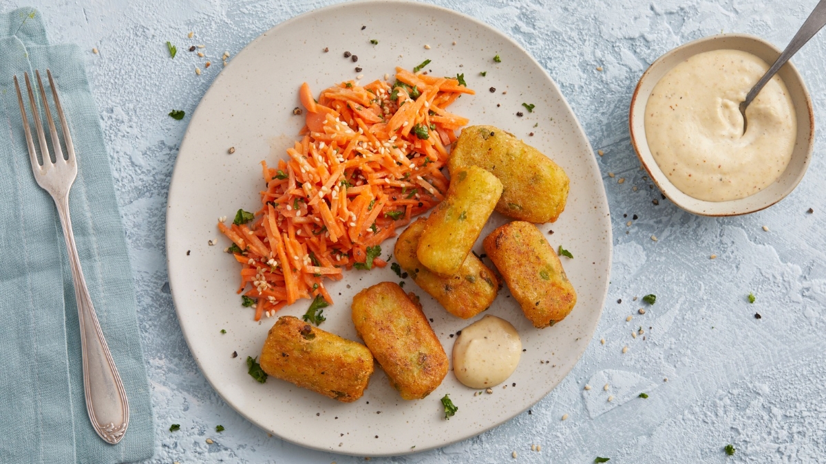 Croquete de cenoura crocante por fora e macio por dentro em minutos