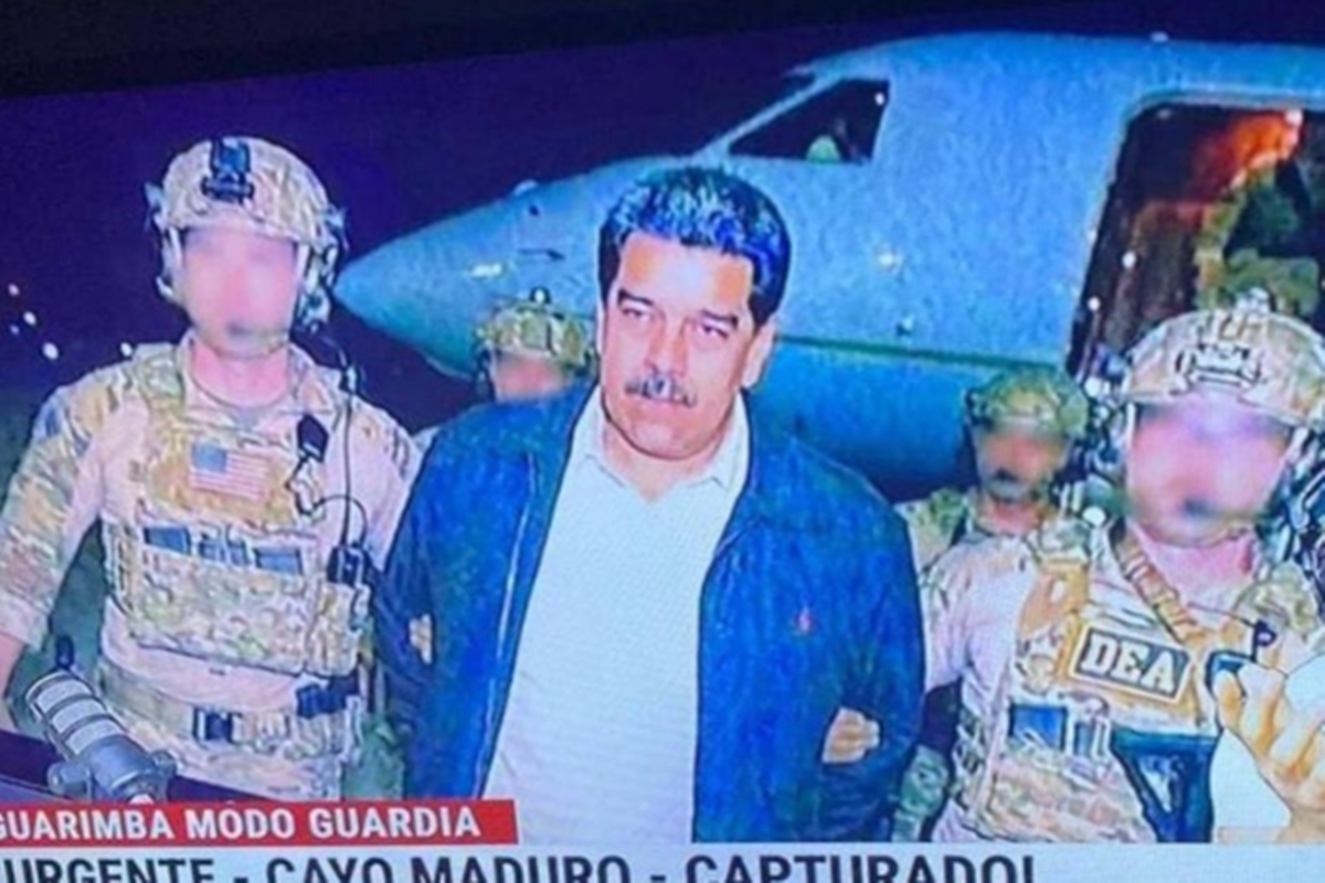 Nikolas e Eduardo Bolsonaro publicam foto que seria de Maduro preso
