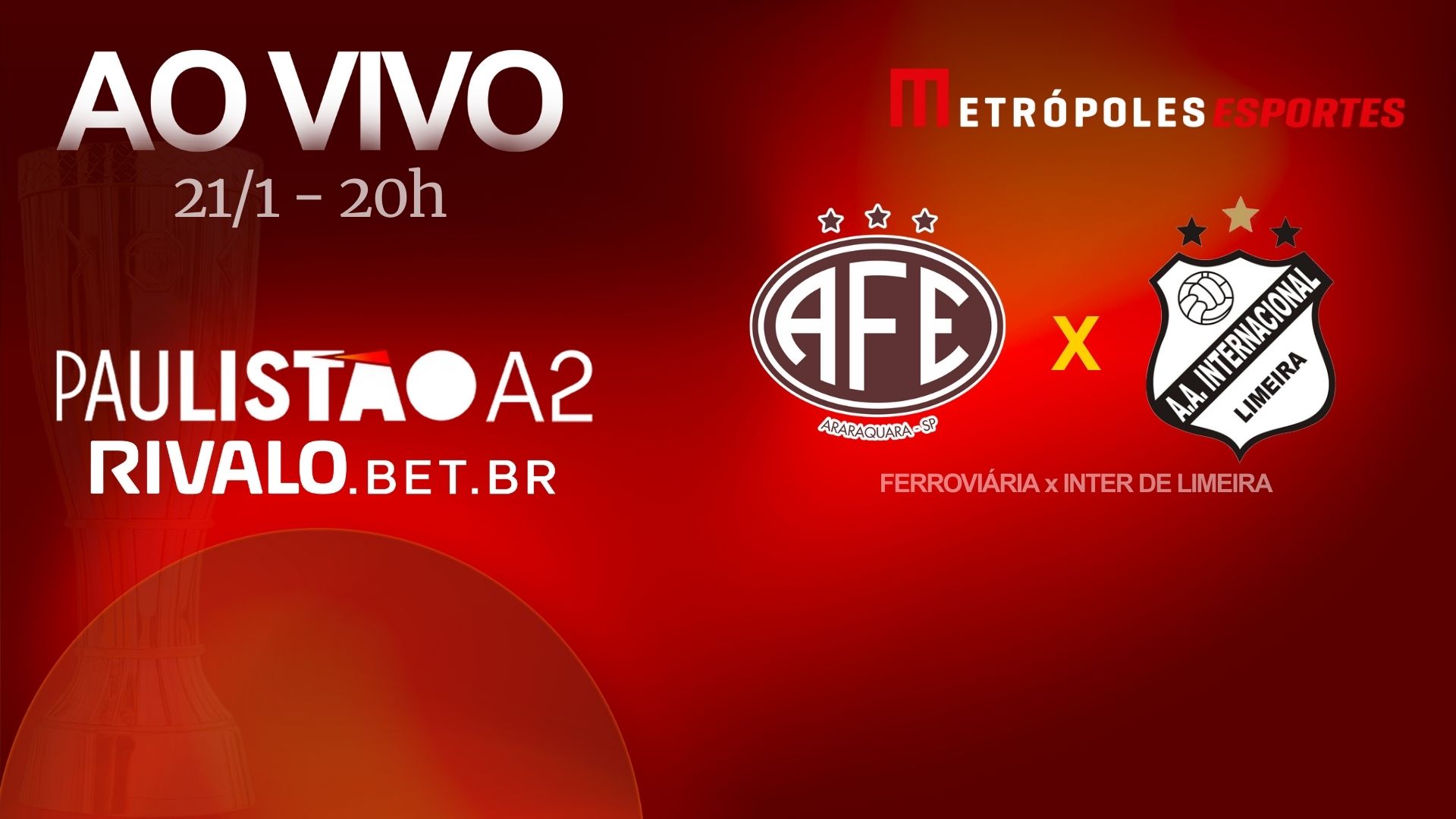 Paulistão A2 2026: assista Ferroviária x Inter de Limeira ao vivo