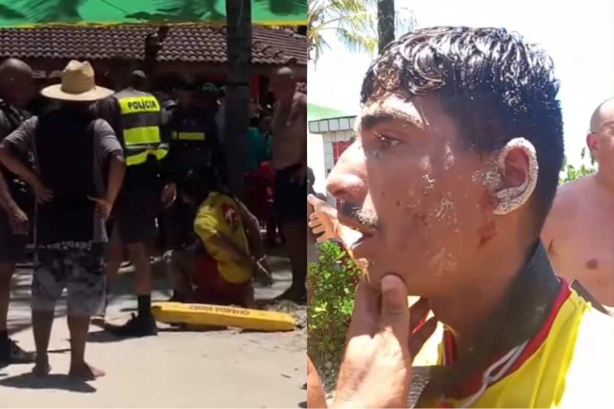 Salva-vidas é agredido, algemado e denuncia racismo após briga na praia. Vídeo