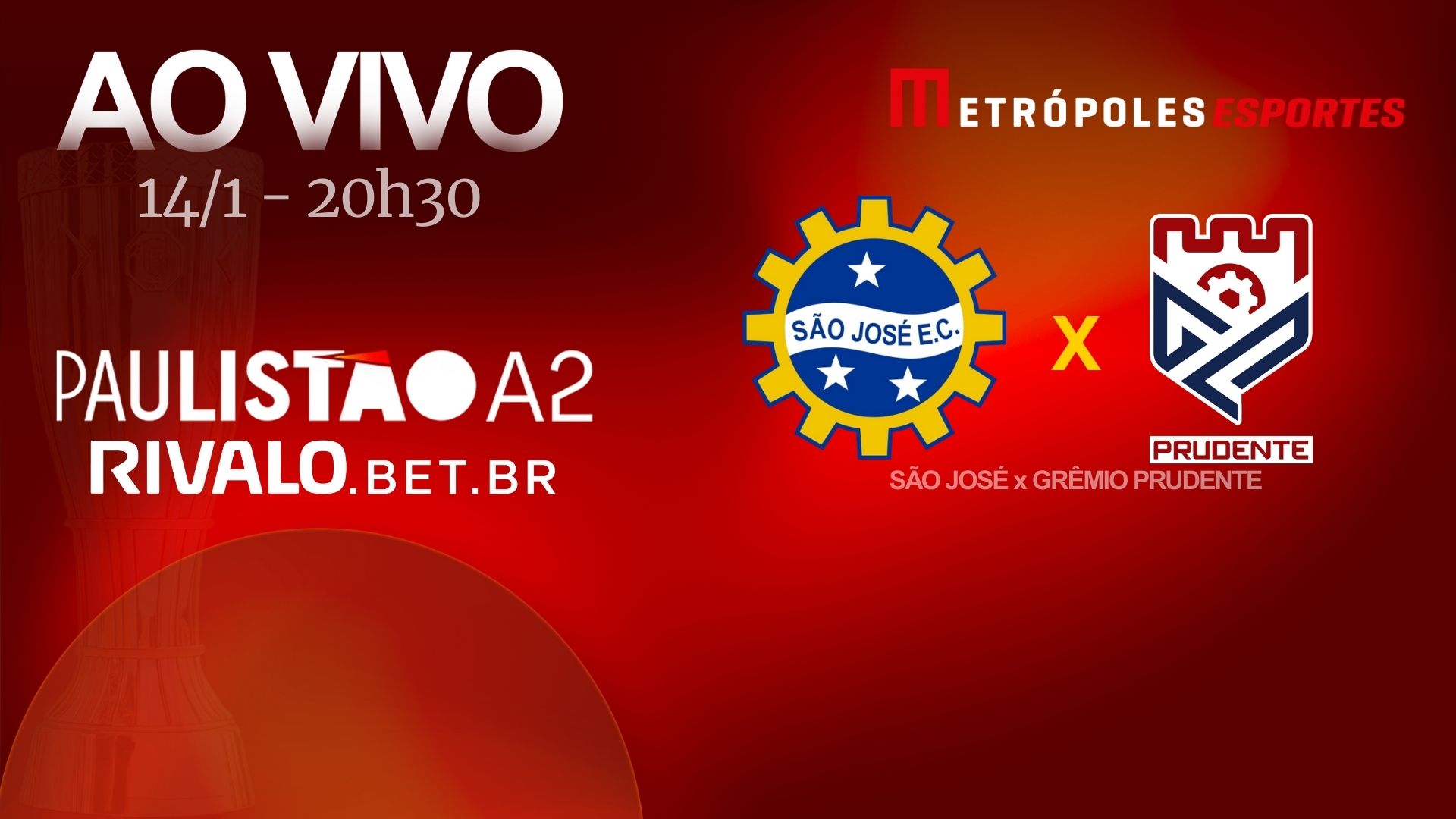Paulistão A2 2026: assista São José x Grêmio Prudente ao vivo
