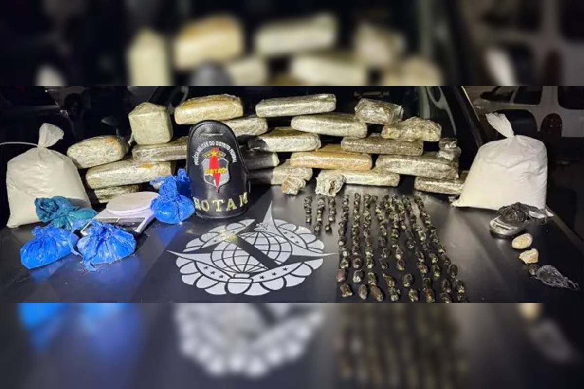 Adolescente é detido com R$ 280 mil em drogas dentro de mala e cooler