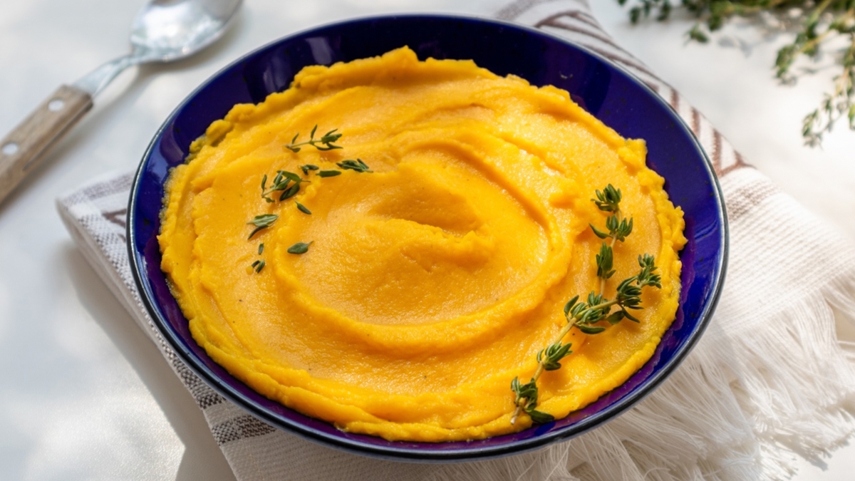 Você não é chef, mas vai parecer um ao servir este purê de abóbora