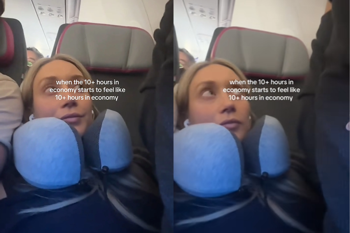 Mulher é criticada após usar truque para "sobreviver" a voo de 12h