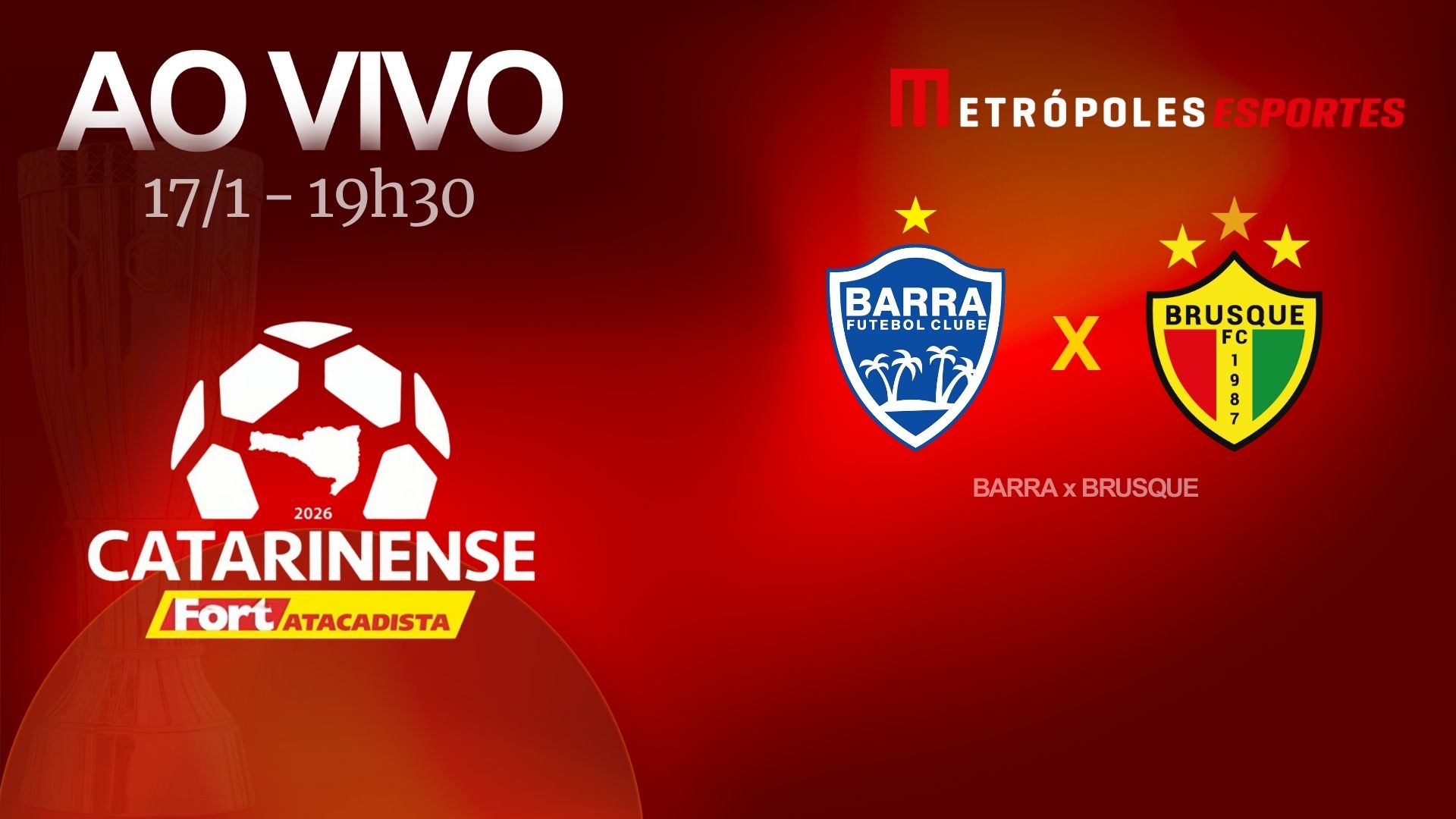 Catarinense 2026: veja Barra x Brusque ao vivo