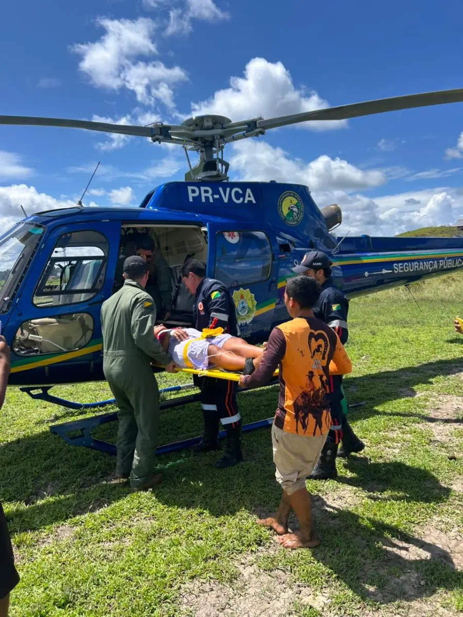 Grávida picada por cobra é resgatada de área de difícil acesso entre Cruzeiro do Sul e Tarauacá