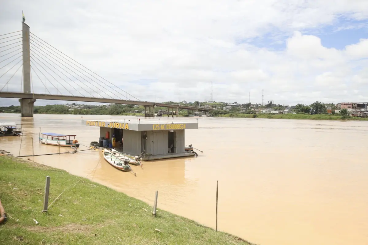 Rio Juruá sobe 11 centímetros em Cruzeiro do Sul, mas segue abaixo da cota de alerta