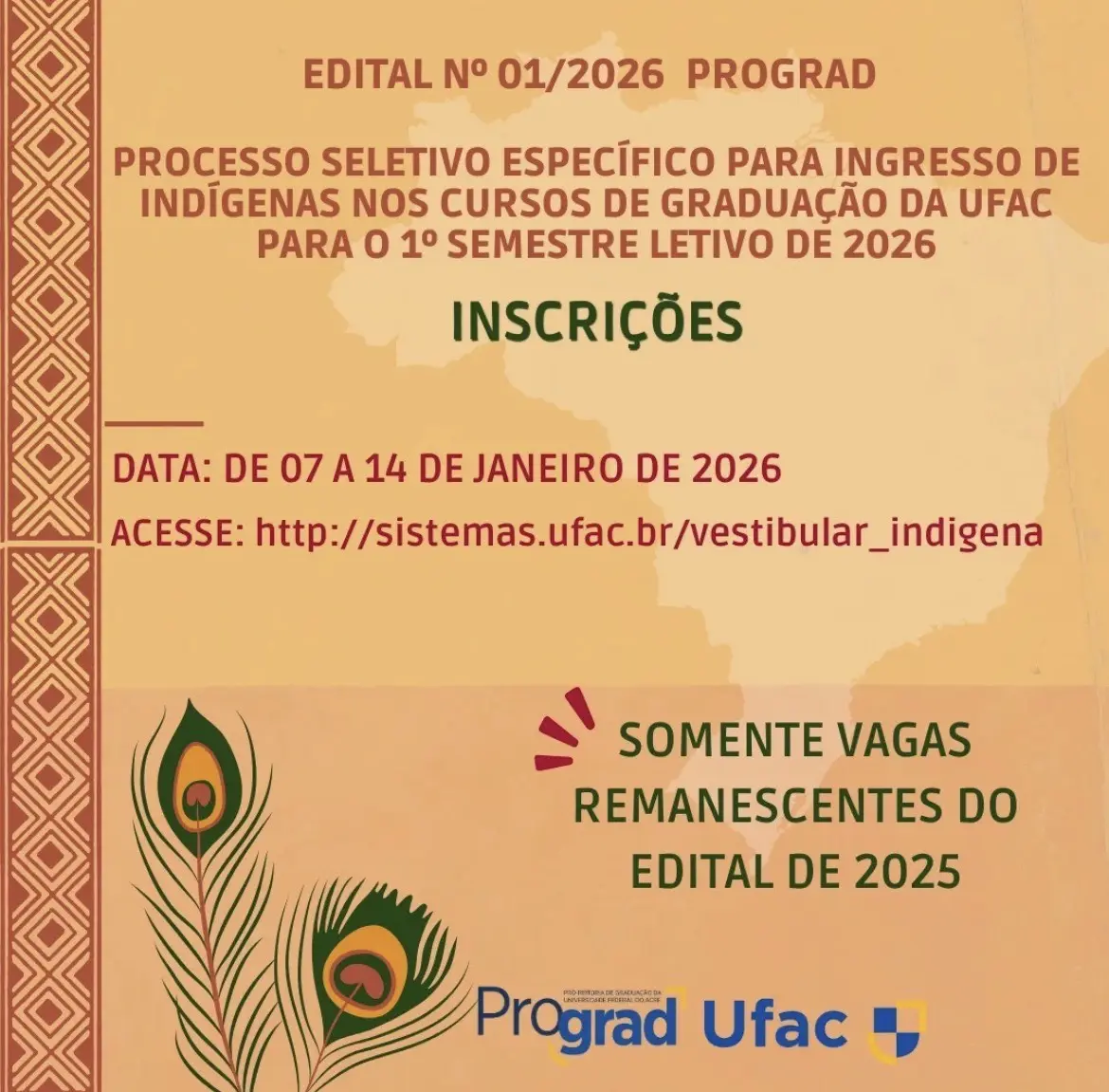 UFAC abre seleção específica para ingresso de estudantes indígenas em 2026