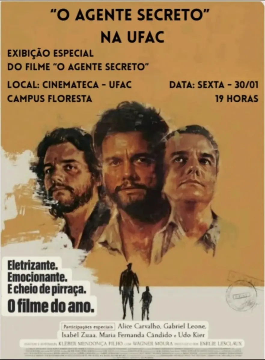 Ufac exibe “O Agente Secreto” em sessão especial em Cruzeiro do Sul