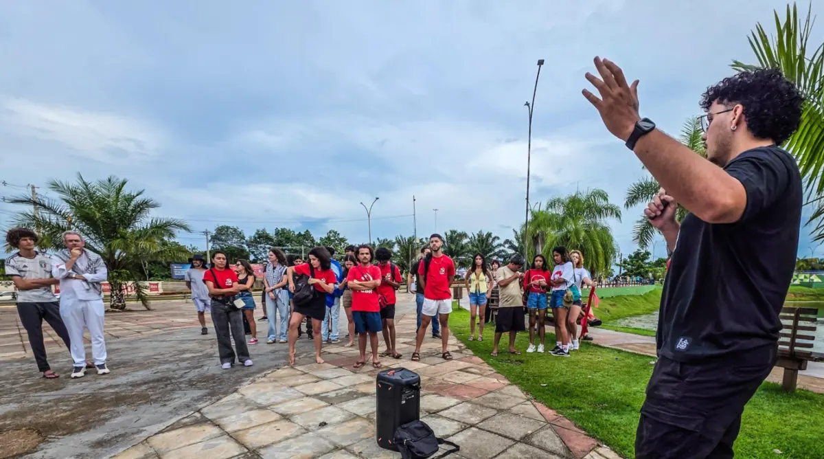 Ato com 50 participantes em Rio Branco repudia intervenção estrangeira na Venezuela