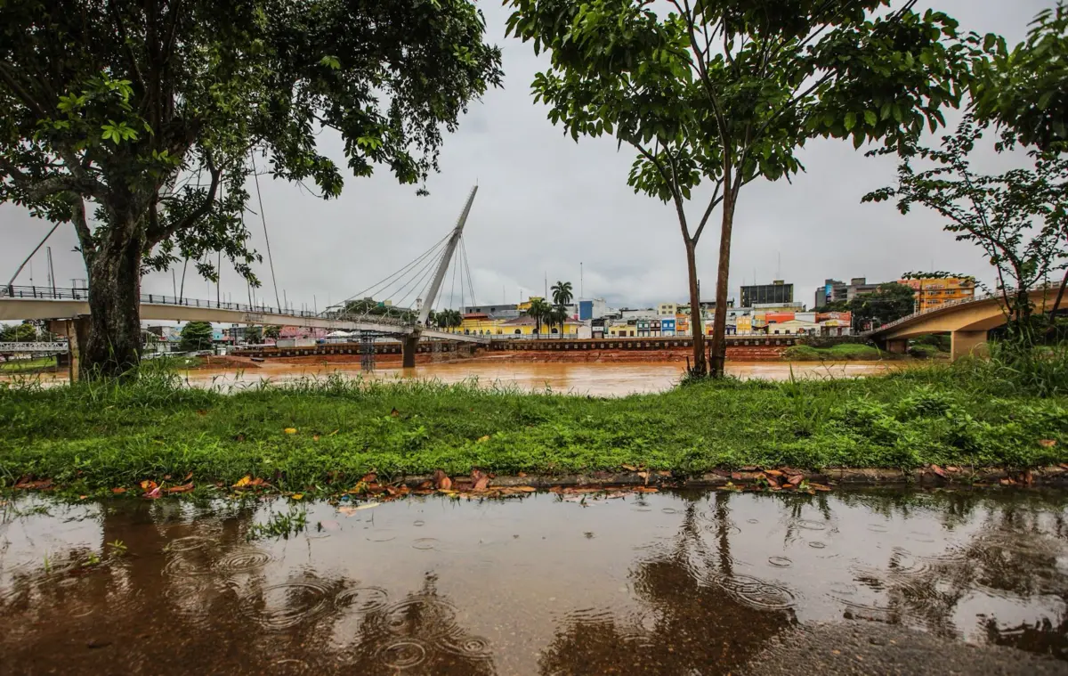 Rio Acre permanece estável e não apresenta crescimento em Rio Branco