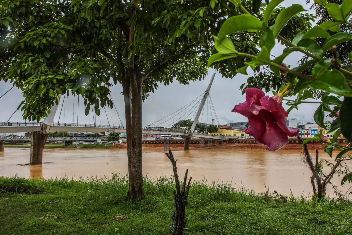 Com 84 mm de chuva, nível do Rio Acre ultrapassa 13 metros e se aproxima da cota de alerta na capital