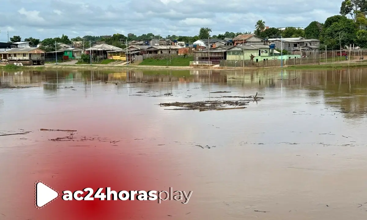 Rio Acre atinge 13,53 metros e ultrapassa cota de alerta em Rio Branco