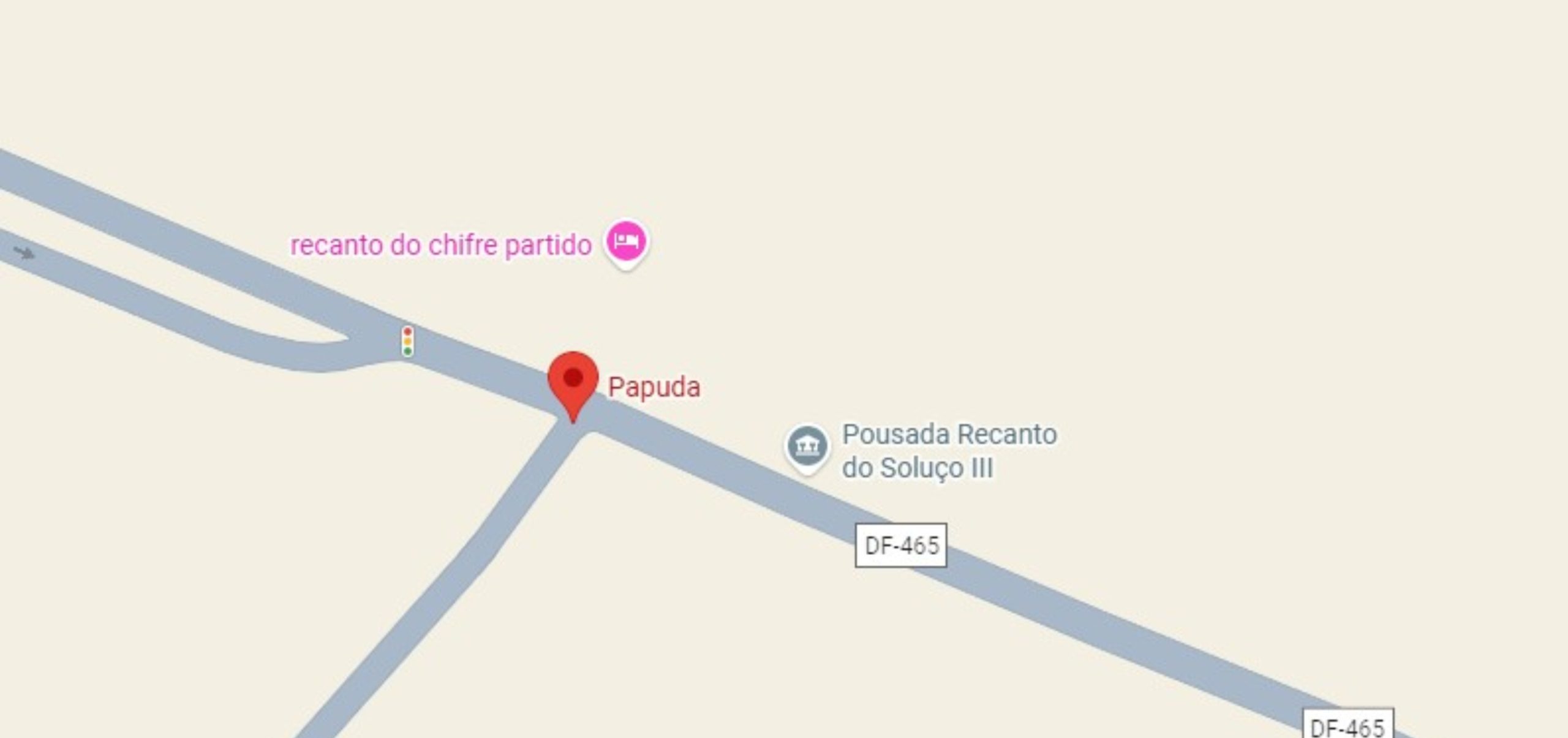 "Recanto do chifre partido" surge ao lado da Papudinha no Maps e Uber