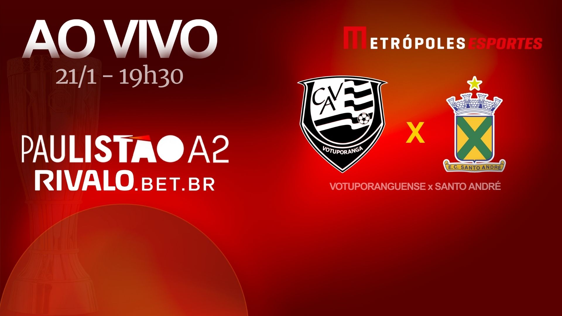 Paulistão A2 2026: assista Votuporanguense x Santo André ao vivo