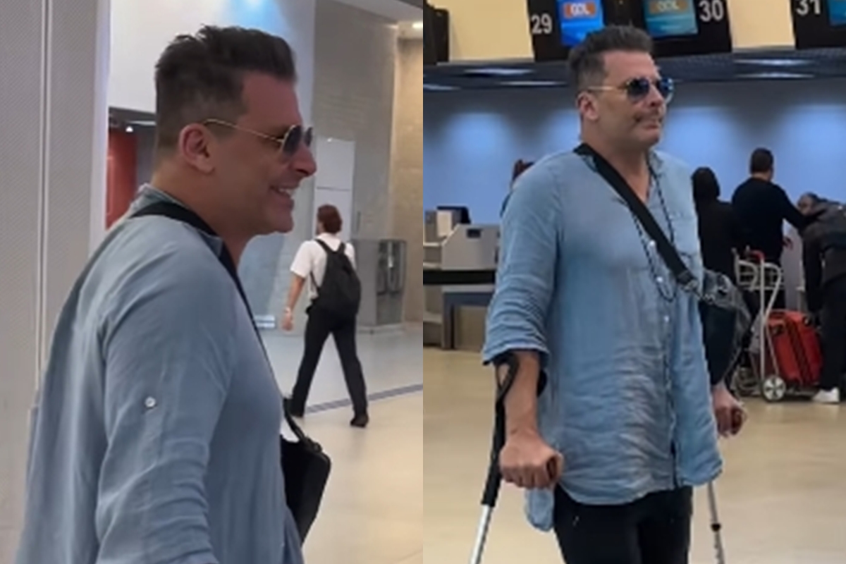 Vídeo de Henri Castelli de muletas no aeroporto é verdadeiro? Entenda