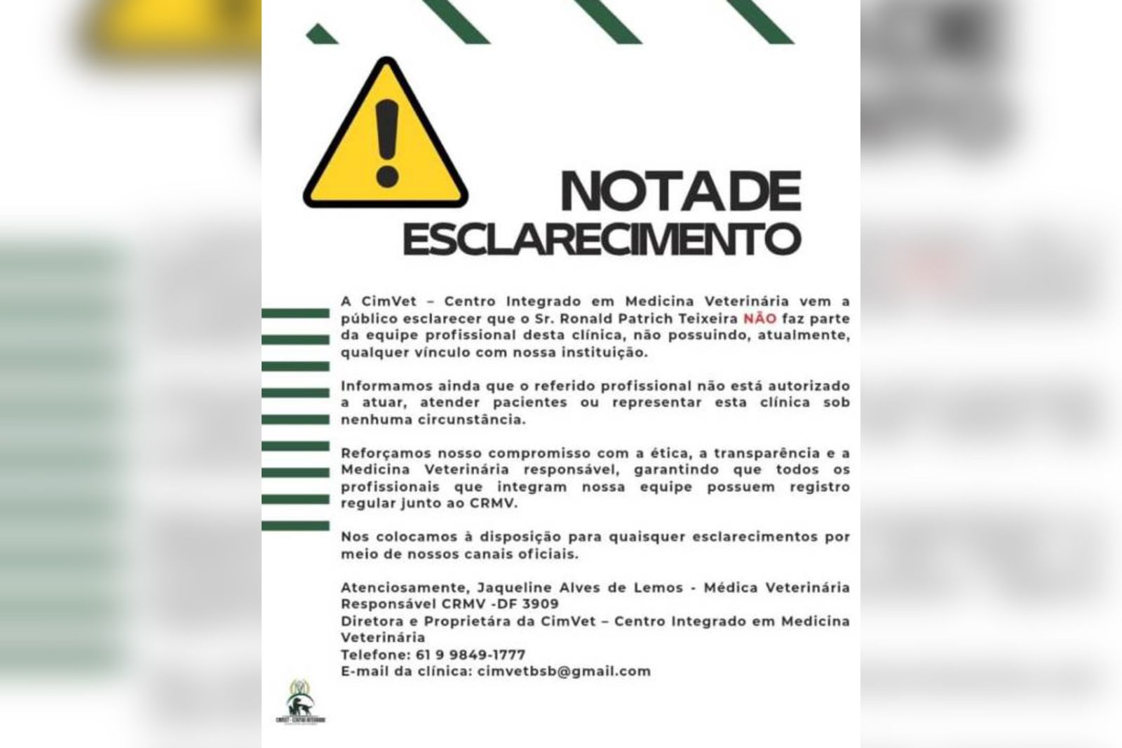 Veterinário fake é demitido após compra de diploma vir à tona