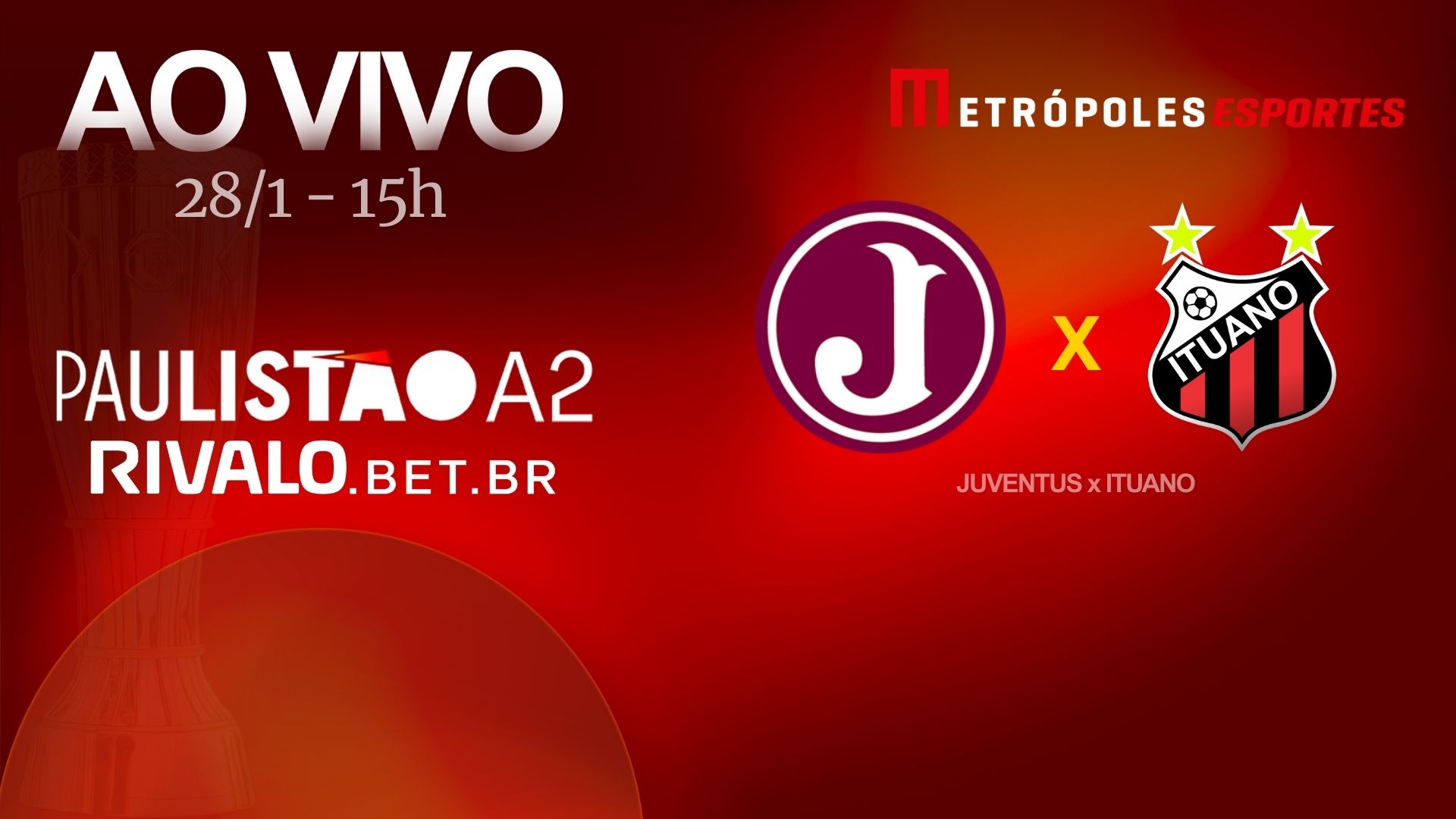 Paulistão A2 2026: veja Juventus x Ituano ao vivo no YouTube