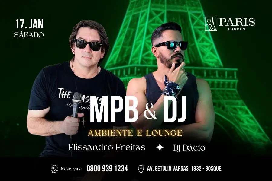 MPB e música eletrônica animam noite de sábado no Paris Garden