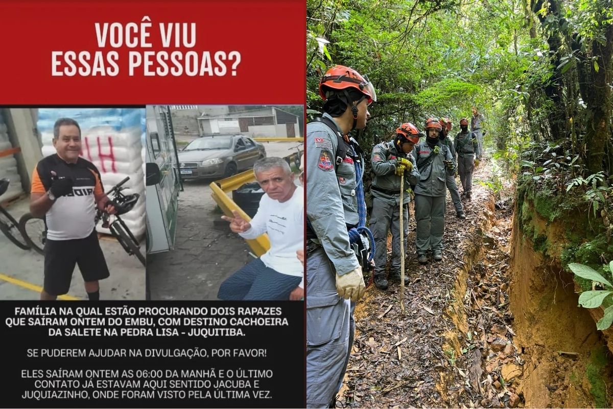 Ciclistas desaparecidos: veja área de buscas por dupla perdida na mata. Vídeo