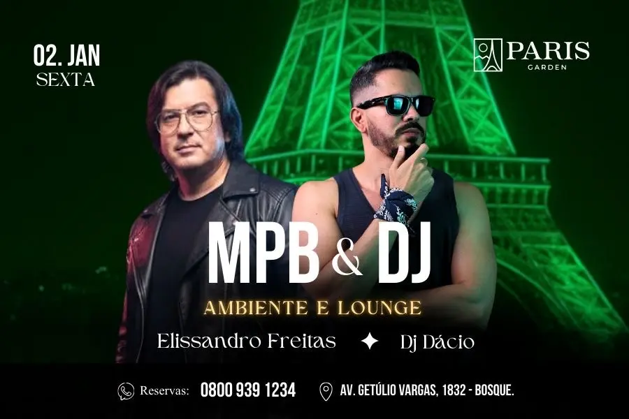 Paris Garden recebe noite de MPB e DJ nesta sexta-feira em Rio Branco