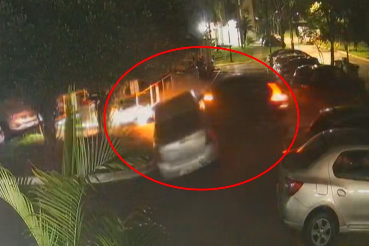 Imagens mostram motorista bêbado atingindo estação de gás na Asa Norte. Veja vídeo
