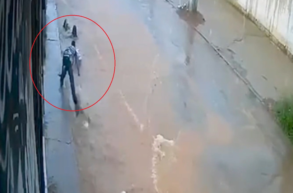 Mãe e filha são arrastadas por enxurrada durante temporal no Entorno. Veja vídeo