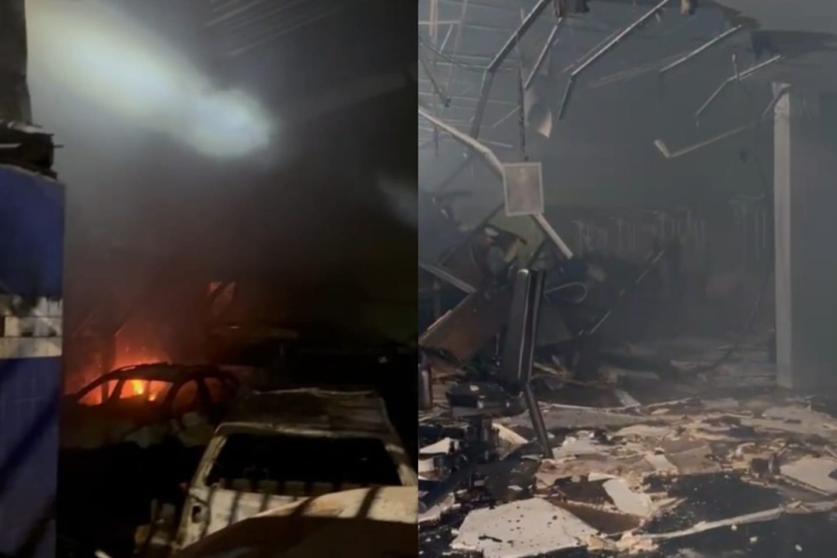 Veja estrago causado por incêndio de grandes proporções na zona leste