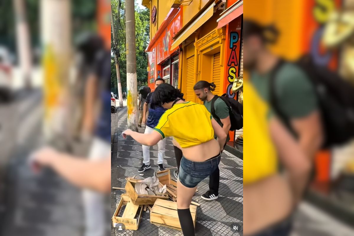 Grupo quebra caixotes para expulsar flanelinhas das ruas e viraliza. Vídeo