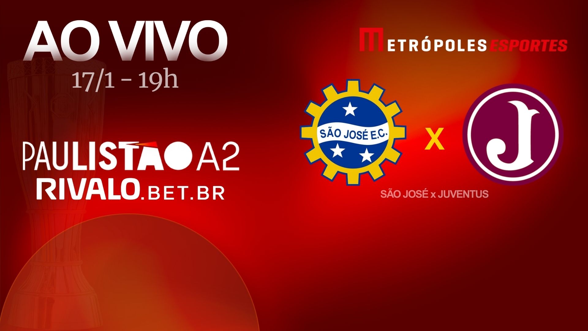 Paulistão A2 2026: veja São José x Juventus ao vivo no Youtube