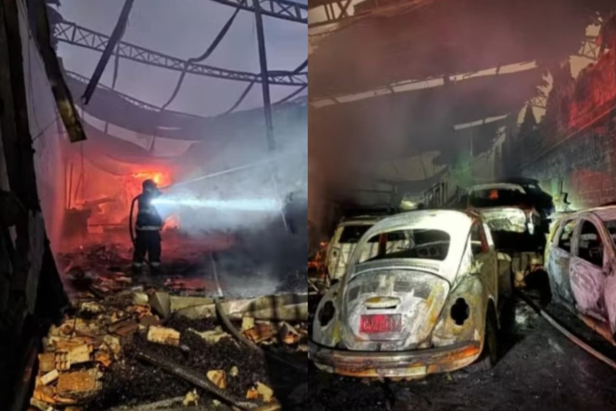 Incêndio atinge fábrica, oficina, academia e creche em São Paulo