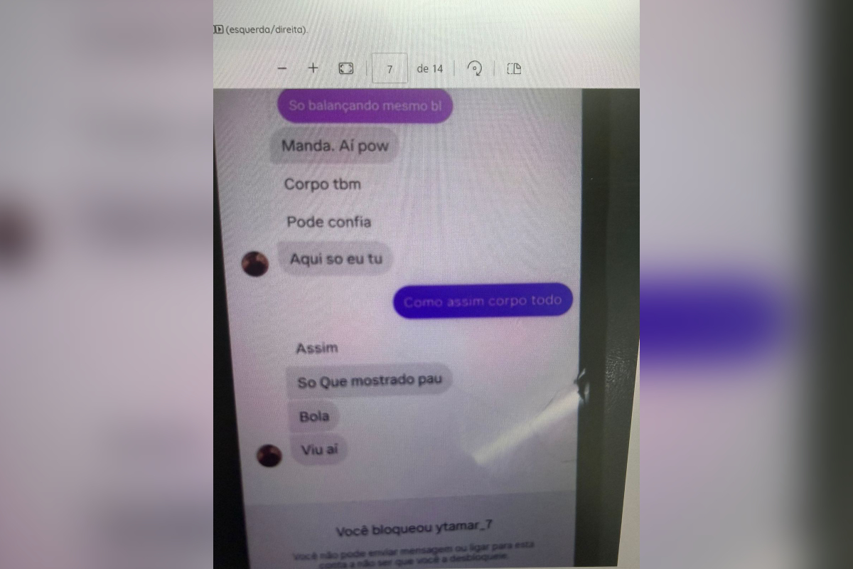 Veja conversas de professor com menino de 13 anos: "Manda corpo todo!"