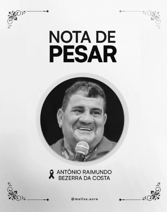 Vice-governadora lamenta morte de Raimundo Bezerra, conhecido como Soró, em Sena Madureira
