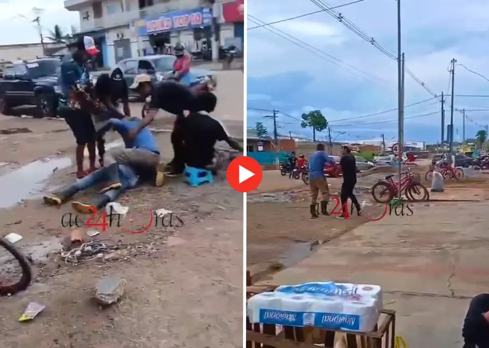 Pai e filho brigam novamente em avenida no interior do Acre