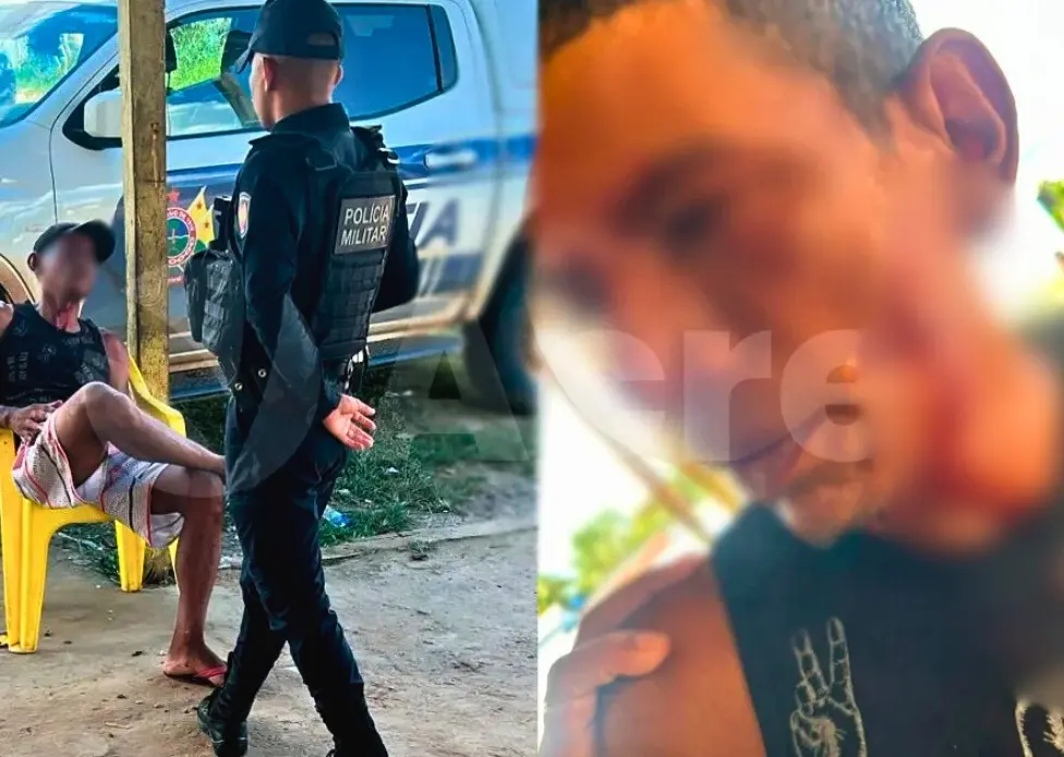 Mulher atinge homem com garrafada no rosto em Manoel Urbano