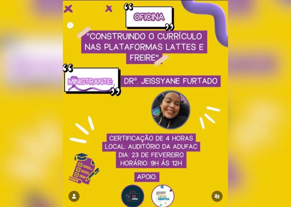 Oficina orienta sobre construção de currículo nas plataformas Lattes e Freire