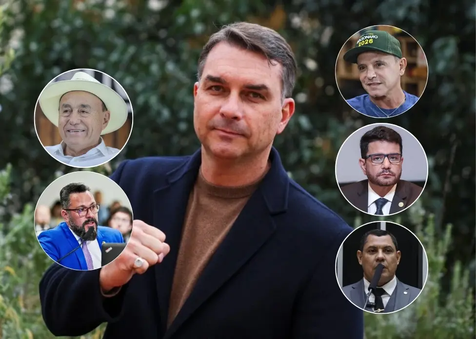 Anotações de Flávio Bolsonaro citam apoio do PL para governo e senado no Acre