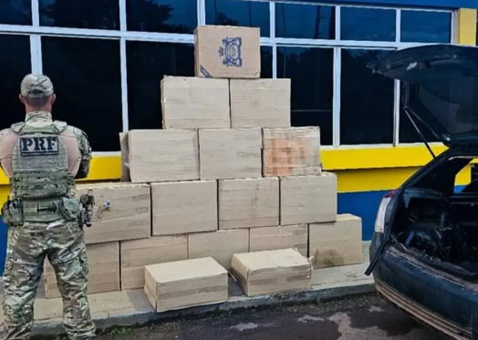 Carga com 7,5 mil maços de cigarros contrabandeados e desodorantes é apreendida na BR-364