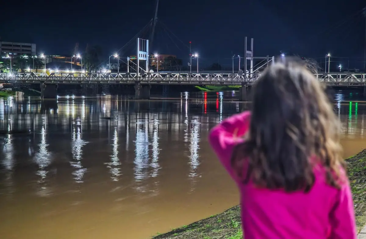 Mesmo sem chuva, Rio Acre permanece acima da cota de transbordo