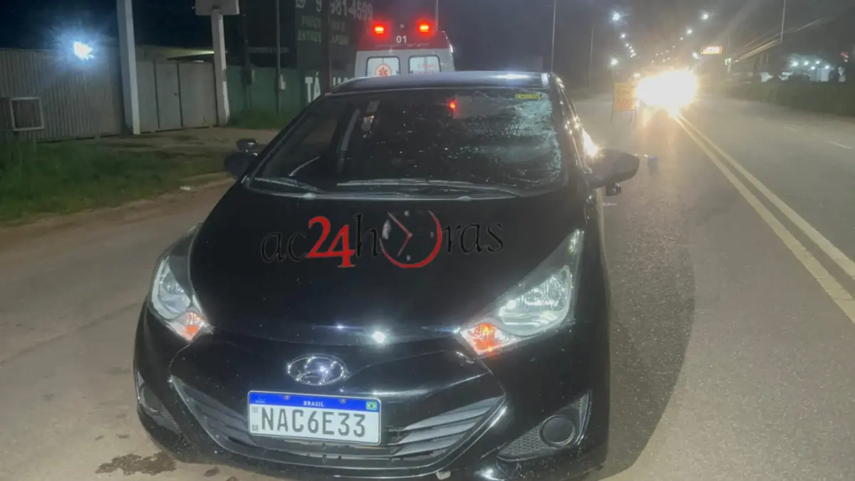 Motorista abandona HB20 após atropelar pedestre no Segundo Distrito