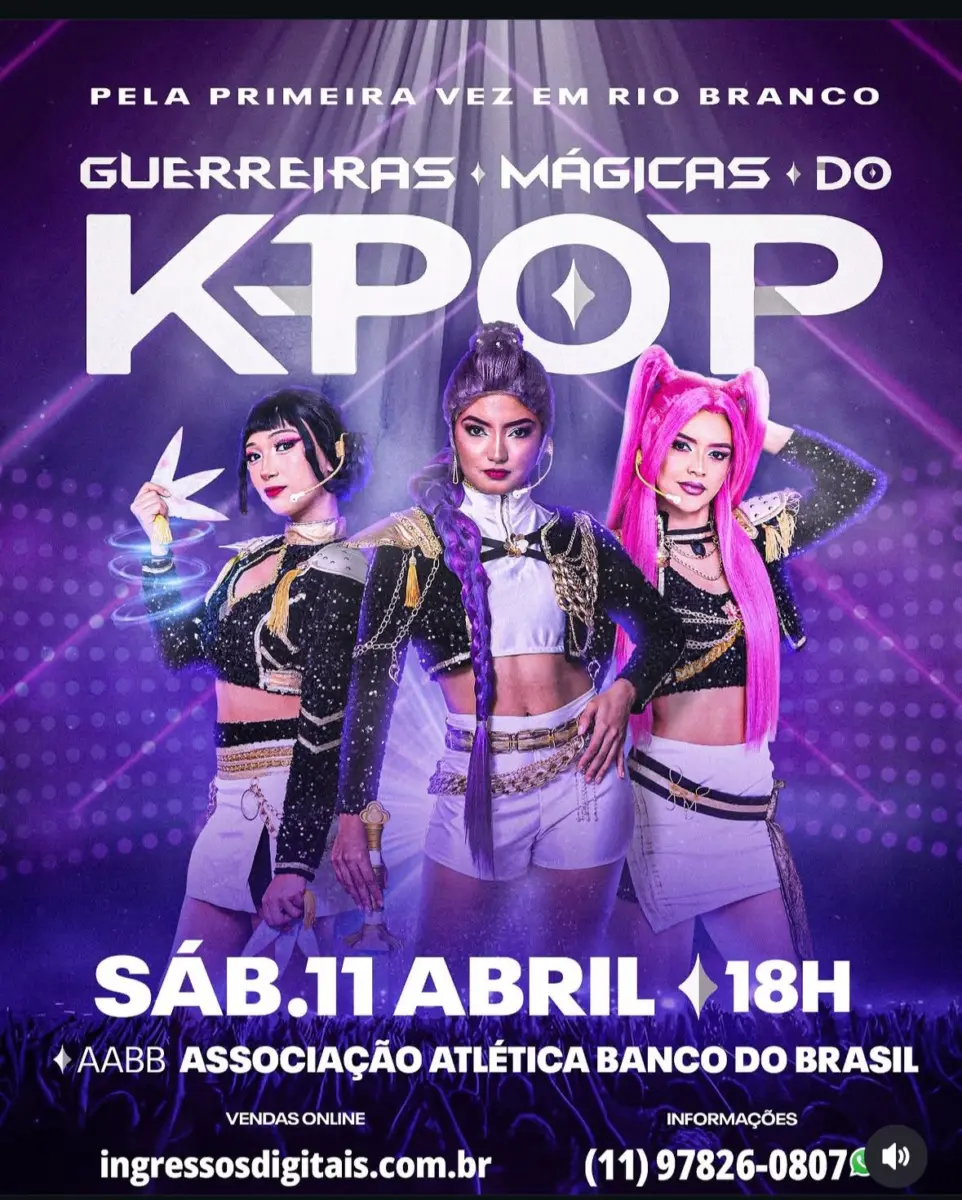 Espetáculo “Guerreiras Mágicas do K-Pop” será apresentado pela primeira vez em Rio Branco