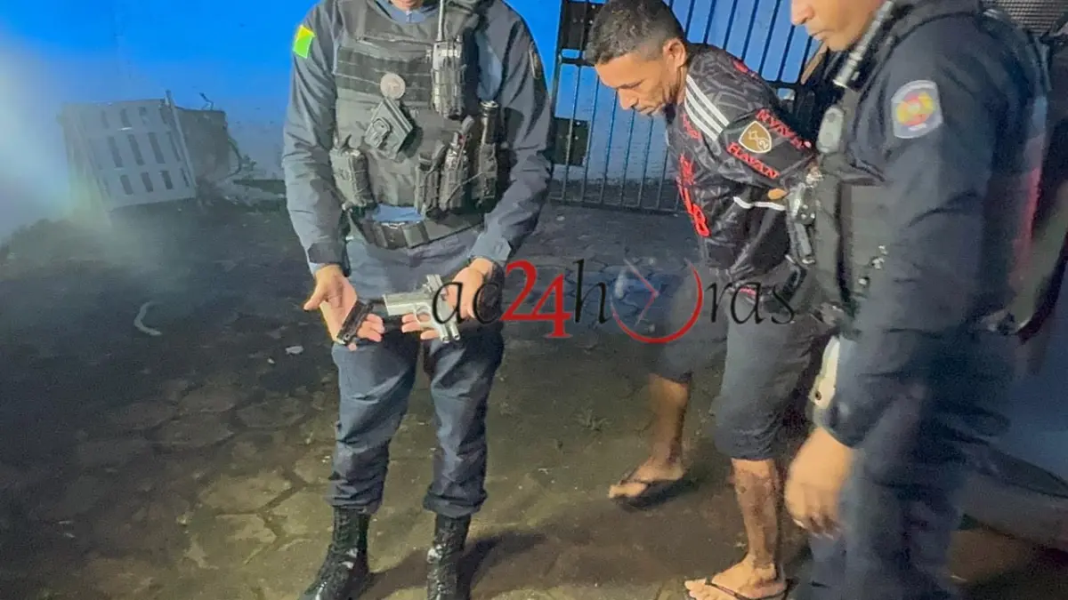Homem é preso por tráfico e porte ilegal de arma no Ramal do Canil