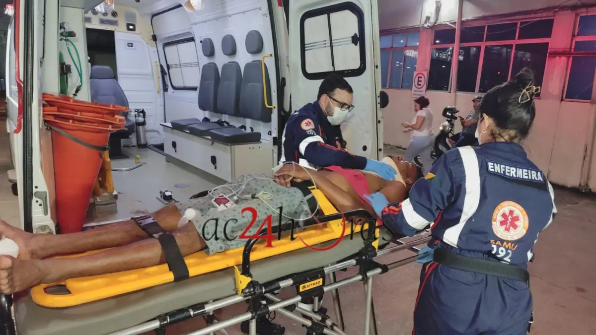 Homem é ferido com golpe de facão em via pública na Baixada da Sobral, em Rio Branco